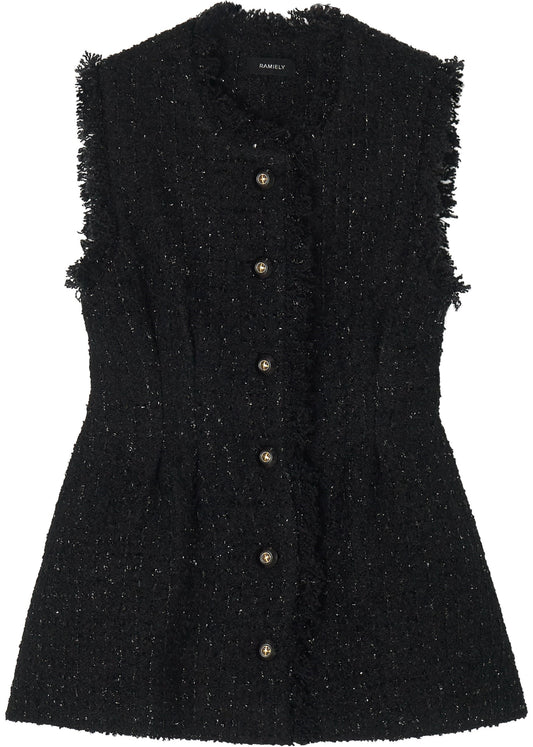 RAMI tweed dress jacket - BLACK